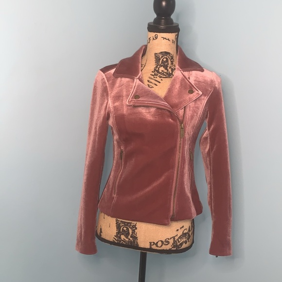 Vince Camuto XS Gilded Rose Velvet Jacket: Mauve - Picture 1 of 7